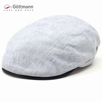 Gottmann ハンチング ゴットマン 春夏 メンズ 大きいサイズ Xavier 腰付コードレーンハンチング ストライプ 麻 ハンチング帽 紳士 57cm 58cm 60cm 62cm 64cm 男性 帽子 誕生日 プレゼント 敬老の日 ギフト包装 ラッピング 父の日
