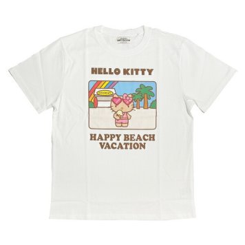 サンリオ ハローキティ 日焼け キティ 半袖Tシャツ(L) アイス アパレル Sanrio