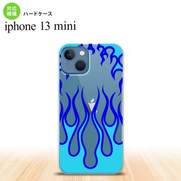 iPhone13mini iPhone13 mini ケース ハードケース ファイヤー 炎 クリア 青  nk-i13m-1313