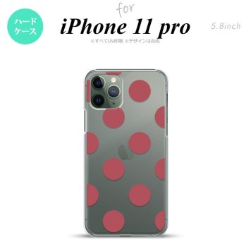 iPhone11Pro iPhone11 Pro スマホケース ハードケース ドット 水玉 A スモーク ピンク メンズ レディース nk-i11p-009