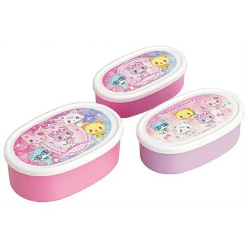 ミュークルドリーミー おともだち 抗菌食洗機対応シール容器 3Pセット ※送料無料(北海道・沖縄は除く)