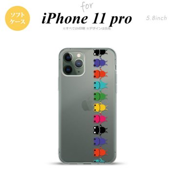 iPhone11Pro iPhone11 Pro スマホケース ソフトケース カエル かえる 帯 A クリア メンズ レディース nk-i11p-tp675
