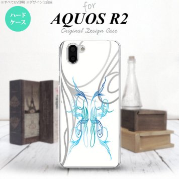 AQUOS R2 アクオス アール2 SH-03K SHV42 専用 スマホケース カバー ハードケース ピンスト 白×青 nk-r2-1249[スマホ,スマホケース,スマホカバー,ケース,カバー,ジャケット]