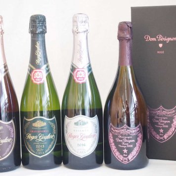 ドンペリニヨンロゼ飲み比べ豪華4本セット(ロジャーグラート カヴァ プラチナ ドミセック、ロジャーグラート カヴァ グラン キュヴェ ジョセップ ヴァイス) 4本セット