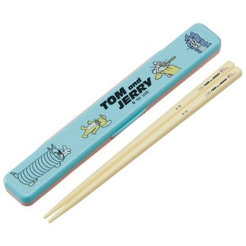 トム＆ジェリー ファニーアート 抗菌音のならない箸・箸箱セット 箸18cm ※送料無料(ポスト投函)