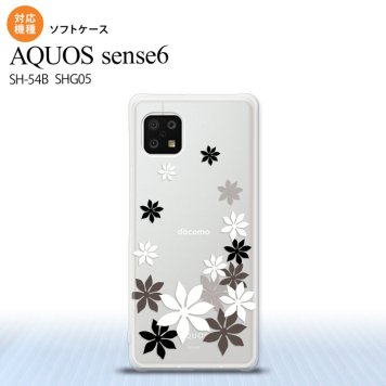 SH-54B SHG05 AQUOS sense6 スマホケース ソフトケース ティアレ A 黒 メンズ レディース nk-sens6-tp1077