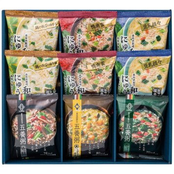 【送料無料・包装無料・のし無料】くらすわ 和養生にゅうめん3種と五養粥3種 9食セット WGK-30(B4) /ギフト お歳暮 入学祝い 卒業祝い 就職祝い 結婚祝い 誕生日 出産祝い 引越祝い 香典返し 新盆 初盆 御礼 内祝い 快気祝い ご挨拶 志 法事