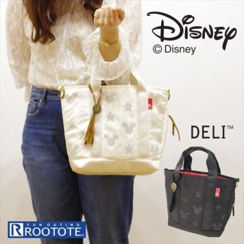 Rootote ルートート トートバッグ 通販 サイドポケット DELI デリ DISNEY ディズニー ミッキー チャーム サブバッグ レディース 小さめ 軽量 かわいい サブバッグ 手提げ