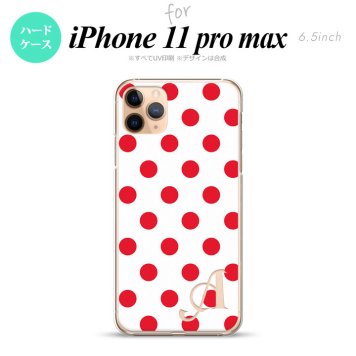 iPhone11ProMax iPhone11pro max スマホケース ハードケース ドット 水玉 B 白 赤 +アルファベット メンズ レディース nk-i11pm-103i
