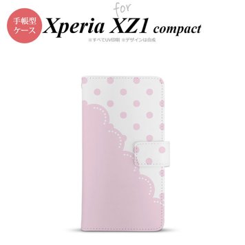 【手帳型 スマホ カバー ケース】【SO02K】【エクスペリア XZ1】手帳型 ケース SO-02K スマホ カバー Xperia XZ1 Compact エクスペリア ドット・レース ピンク nk-004s-so02k-dr346【メール便送料無料】