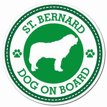 ST. BERNARD セント・バーナード グリーン 肉球 カーサイン 車 マグネットステッカー 犬 マグネット 強力 直径13cm 丸型 おしゃれ かわいい ドラレコステッカー 安全対策 危険運転 煽り運転 アニマル 動物 犬種別 屋外 防水 屋内 肉球マーク