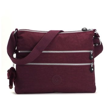 キプリング Kipling K13335 A12 ALVAR 斜めがけショルダーバッグ CRIMSON ワインレッド系