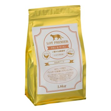 ロットプレミア キャットフード チキン＆サーモン 子猫～高齢猫 1.8kg