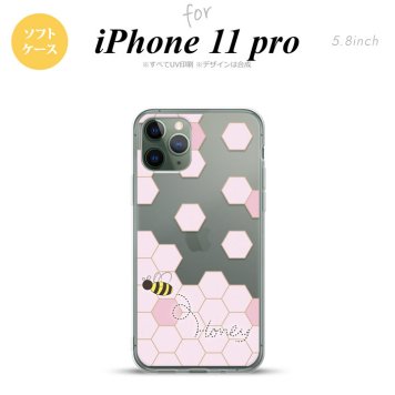 iPhone11Pro iPhone11 Pro スマホケース ソフトケース ハニー クリア ピンク メンズ レディース nk-i11p-tp1687