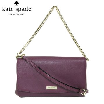 ケイト・スペード アウトレット kate spade ショルダーバッグ WKRU4092-513 greer / laurel way レザー チェーン ハンドル付き 2WAY ショルダー deepplum(513):ワイン系