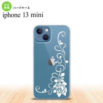 iPhone13mini iPhone13 mini ケース ハードケース バラ B クリア 白  nk-i13m-1070