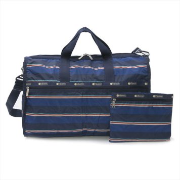 レスポートサック LeSportsac ボストンバッグ 斜めがけバッグ 7185 D952 LARGE WEEKENDER ラージウィークエンダー SPECTATOR STRIPE ブルー系ボーダーストライプ