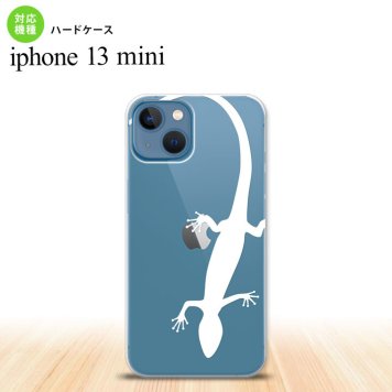 iPhone13mini iPhone13 mini ケース ハードケース トカゲ クリア 白  nk-i13m-509