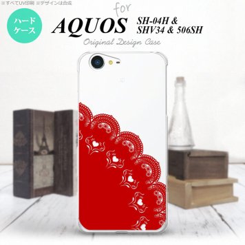 【SH04H】【スマホケース/スマホカバー】【アクオス ゼータ】SH04H スマホケース AQUOS ZETA SH04H カバー アクオス ゼータ レース(A) 赤 nk-sh04h-723【メール便送料無料】