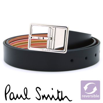 ポールスミス ベルト PaulSmith メンズベルト リバーシブル レザー メンズ 男性 ブラック マルチストライプ M1A-5152-CC2FMU 92A 【ラッピング無料 誕生日 お祝い プレゼント ギフト 贈り物】 送料無料