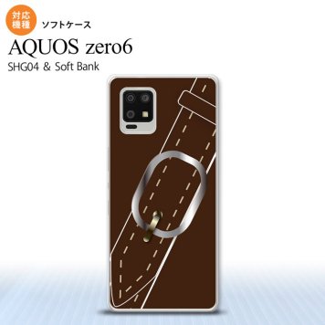 SHG04 SHG04 ZERO6 AQUOS zero6 スマホケース ソフトケース ベルト 茶 メンズ レディース nk-zero6-tp327