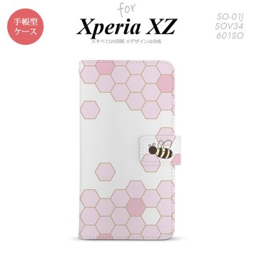 【手帳型 スマホ カバー ケース】【SO01J】【エクスペリア XZ 】手帳型 ケース SO-01J スマホ カバー XPERIA XZ エクスペリア ハニー ピンク nk-004s-so01j-dr1687【メール便送料無料】