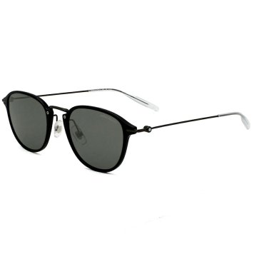 モンブラン MONTBLANC サングラス ノーズパッド アイウェア UVカット MB0155S-008 ボストン メンズ レディース ユニセックス ブラック+ルテニウム+グレー 国内正規品