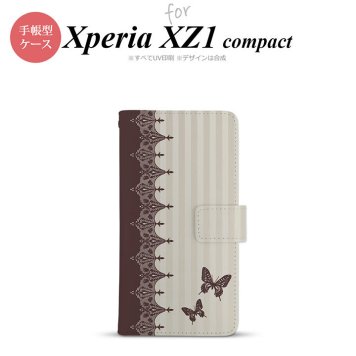 【手帳型 スマホ カバー ケース】【SO02K】【エクスペリア XZ1】手帳型 ケース SO-02K スマホ カバー Xperia XZ1 Compact エクスペリア 蝶 茶 nk-004s-so02k-dr1284【メール便送料無料】