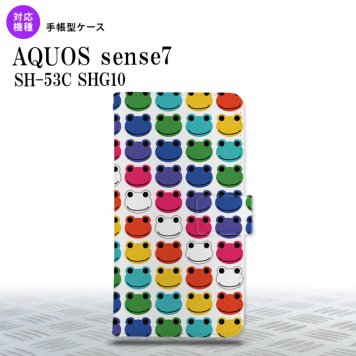 sense7 sense7 手帳型スマホケース カバー カエル かえる 透明 2022年 11月発売 nk-004s-sens7-dr166