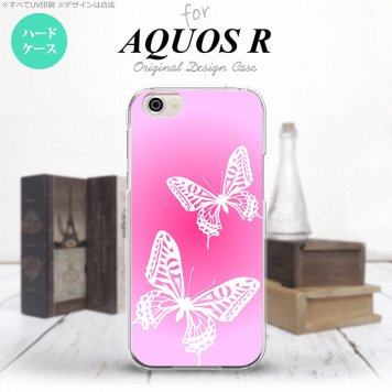 【SH03J】【スマホケース/スマホカバー】【アクオス R】SH03J スマホケース AQUOS R SH-03J カバー アクオス R 蝶 ピンク nk-sh03j-855【メール便送料無料】