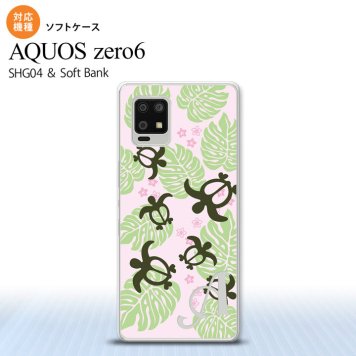 SHG04 SHG04 ZERO6 AQUOS zero6 スマホケース ソフトケース ホヌ 小 ピンク +アルファベット メンズ レディース nk-zero6-tp1466i