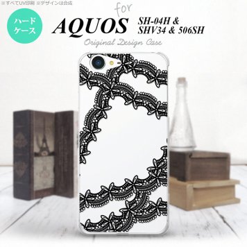 【SH04H】【スマホケース/スマホカバー】【アクオス ゼータ】SH04H スマホケース AQUOS ZETA SH04H カバー アクオス ゼータ レースB 黒 nk-sh04h-1100【メール便送料無料】