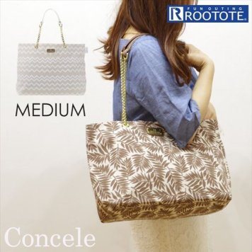 Rootote ルートート トートバッグ 通販 サイドポケット MEDIUM ミディアム チェーン 肩掛け 軽い 軽量 ショルダー 大容量 通勤 通学 レディース