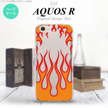 【SH03J】【スマホケース/スマホカバー】【アクオス R】SH03J スマホケース AQUOS R SH-03J カバー アクオス R ファイヤー 抜き×赤 nk-sh03j-1314【メール便送料無料】