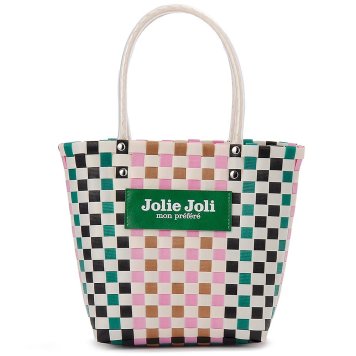 ジョリージョリ　Jolie Joli　トートバッグ　202498BS ピンク＆ベージュ(004)　メッシュトートバッグ (M)　レディース
