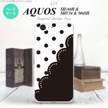 【SH04H】【スマホケース/スマホカバー】【アクオス ゼータ】SH04H スマホケース AQUOS ZETA SH04H カバー アクオス ゼータ ドット・レース 黒 nk-sh04h-344【メール便送料無料】