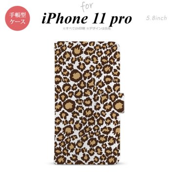 iPhone11Pro iPhone11 Pro 手帳型スマホケース カバー 豹柄 茶 クリア  nk-004s-i11p-dr897