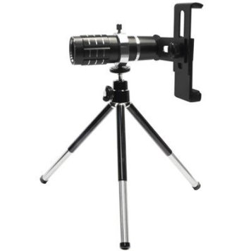 日本トラストテクノロジー ユニバーサルクリップレンズ 12X 三脚セット UCLENS12XT-BK