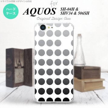 【SH04H】【スマホケース/スマホカバー】【アクオス ゼータ】SH04H スマホケース AQUOS ZETA SH04H カバー アクオス ゼータ 水玉 黒 nk-sh04h-1375【メール便送料無料】
