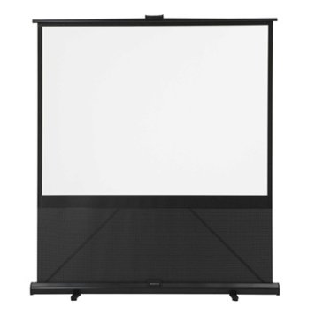 キクチ 床置き立ち上げモバイルスクリーン 80インチ(4:3)サイズ GRANDVIEW GFPシリーズ (GFP80HD) ケースカラー：ブラック GFP-80W