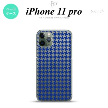 iPhone11Pro iPhone11 Pro スマホケース ハードケース 千鳥 格子 小 青 クリア メンズ レディース nk-i11p-906