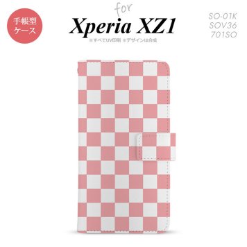 【手帳型 スマホ カバー ケース】【SO01K】【エクスペリア XZ1】手帳型 ケース SO-01K スマホ カバー Xperia XZ1 エクスペリア スクエア 白×ピンク nk-004s-so01k-dr765【メール便送料無料】