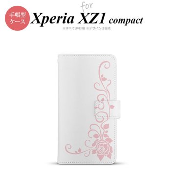 【手帳型 スマホ カバー ケース】【SO02K】【エクスペリア XZ1】手帳型 ケース SO-02K スマホ カバー Xperia XZ1 Compact エクスペリア バラB ピンク nk-004s-so02k-dr1071【メール便送料無料】