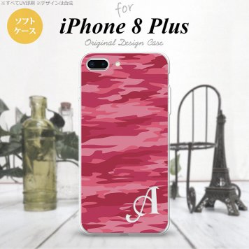 【iPhone8Plus】【スマホケース/スマホカバー】【アイフォン8プラス】iPhone8Plus スマホケース ケース アイフォン8プラス イニシャル 迷彩B ピンクA nk-ip8p-tp1162ini【メール便送料無料】
