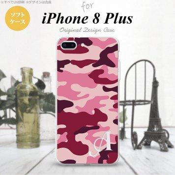 【iPhone8Plus】【スマホケース/スマホカバー】【アイフォン8プラス】iPhone8Plus スマホケース ケース アイフォン8プラス イニシャル 迷彩A ピンクB nk-ip8p-tp1148ini【メール便送料無料】