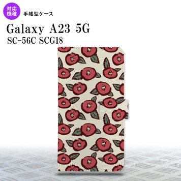 Galaxy A23 GalaxyA23 手帳型スマホケース カバー つばき ベージュ 2022年 10月発売 nk-004s-a23-dr1701