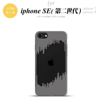 iPhoneSE 2 第二世代 iPhone8&iPhone7 共用 スマホケース 背面カバー ソフトケース ホラー グレー おしゃれ かわいい かっこいい メンズ レディース nk-ise2-tp195