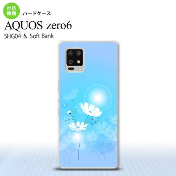 SHG04 SHG04 ZERO6 AQUOS zero6 スマホケース ハードケース コスモス 水色 メンズ レディース nk-zero6-607