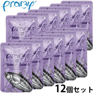 プラミー Pramy キャットフード ウェットフード ツナ・シラス グレイビー ボーン＆ジョイント 70g×12個セット 無添加 グレインフリー 穀物不使用 パウチ 一般食