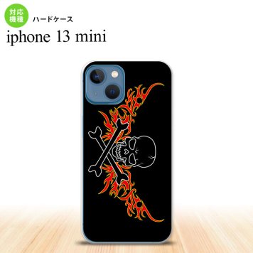 iPhone13mini iPhone13 mini ケース ハードケース ドクロ 黒 横 赤 黄  nk-i13m-877